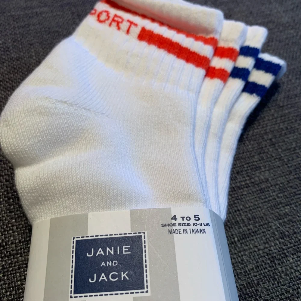 Janie and Jack Toddler Boys Bundle 4 Pair of Socks